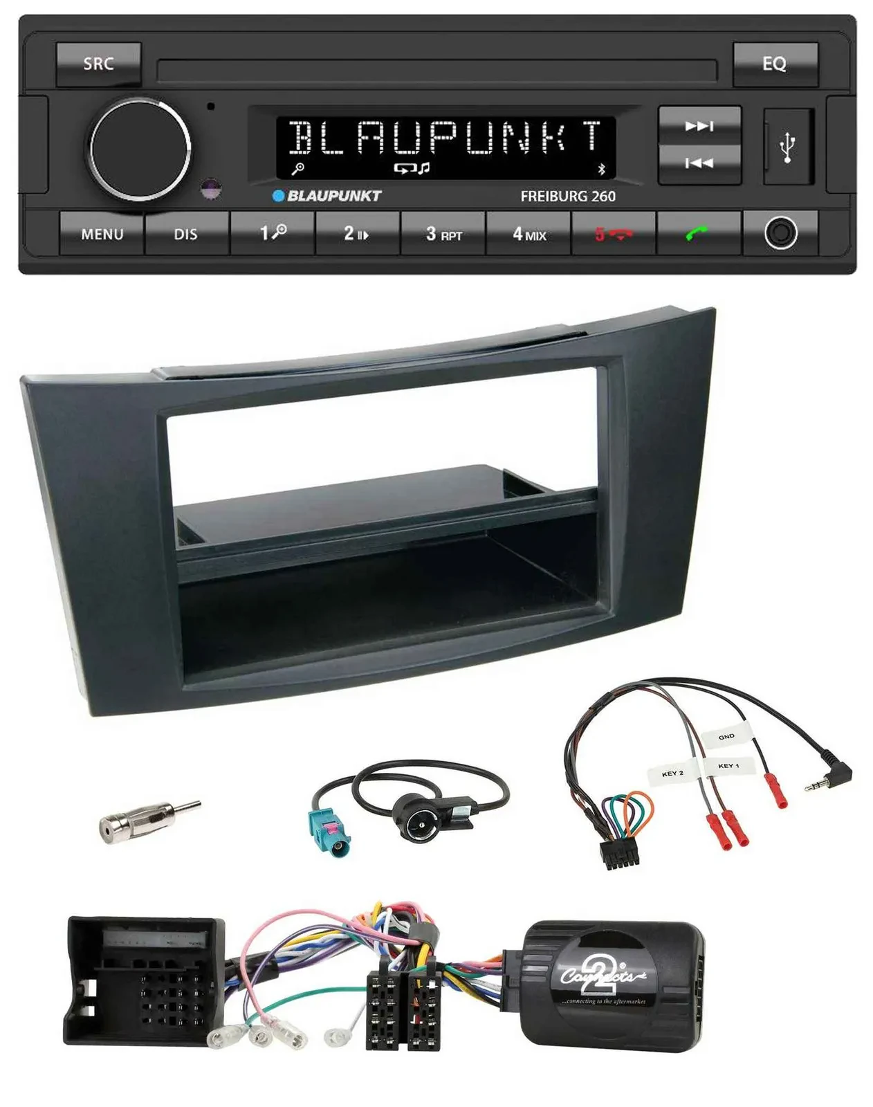 Blaupunkt Lenkrad Bluetooth MP3 USB Autoradio für Mercedes CLS E-Kl. 2002-2008 W