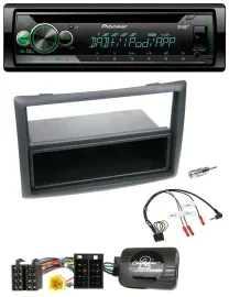 Автомагнитола Pioneer CD USB MP3 DAB для Renault Megane 2007–2008, совместимая с управлением на руле, чёрная
