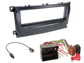 Radioeinbauset DIN Autoradio für Ford Mondeo S-Max 07-14 schwarz