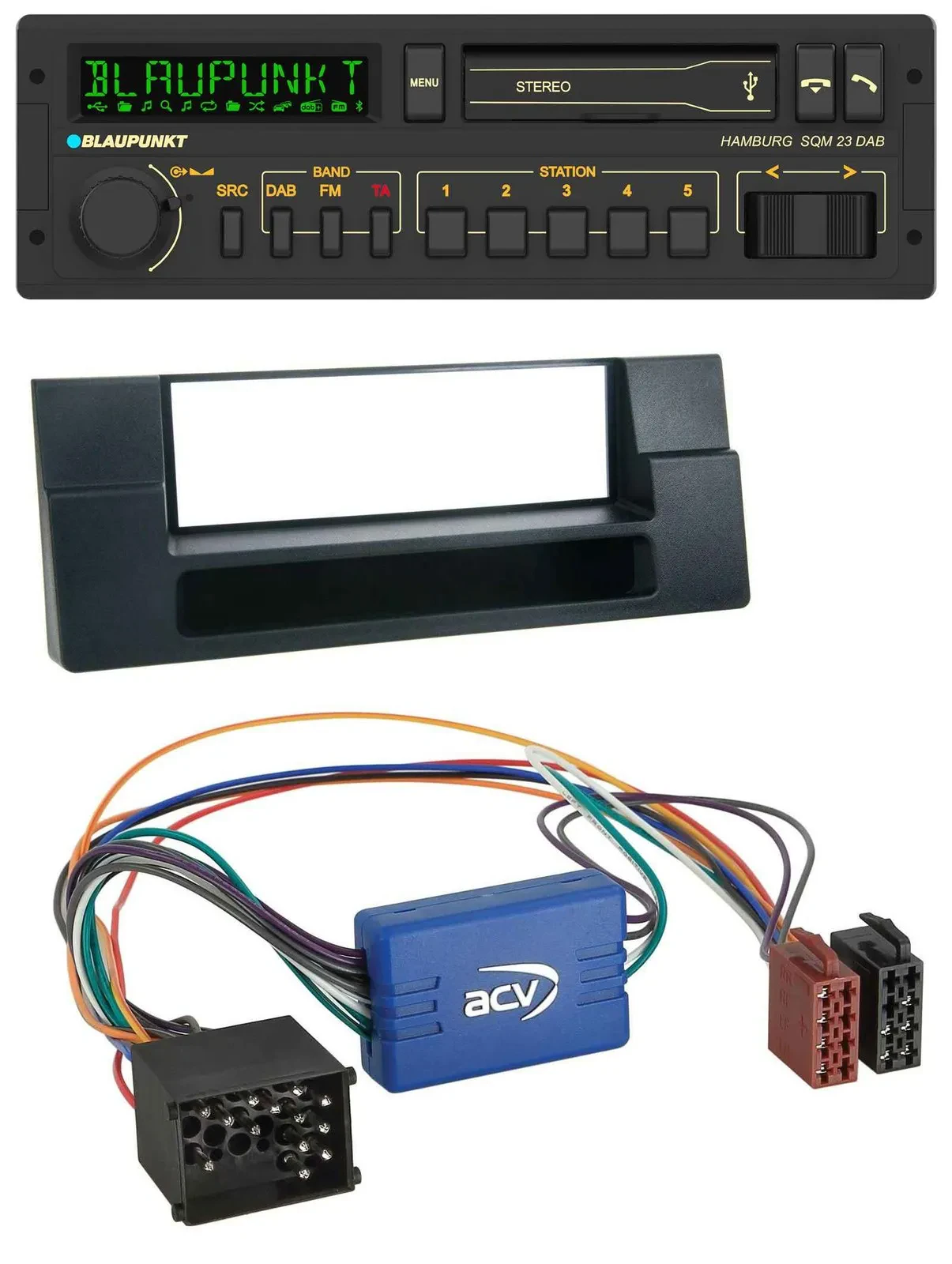 Blaupunkt USB DAB Bluetooth MP3 Autoradio für BMW 5er E39 X5 E53 Ablagefach Akti