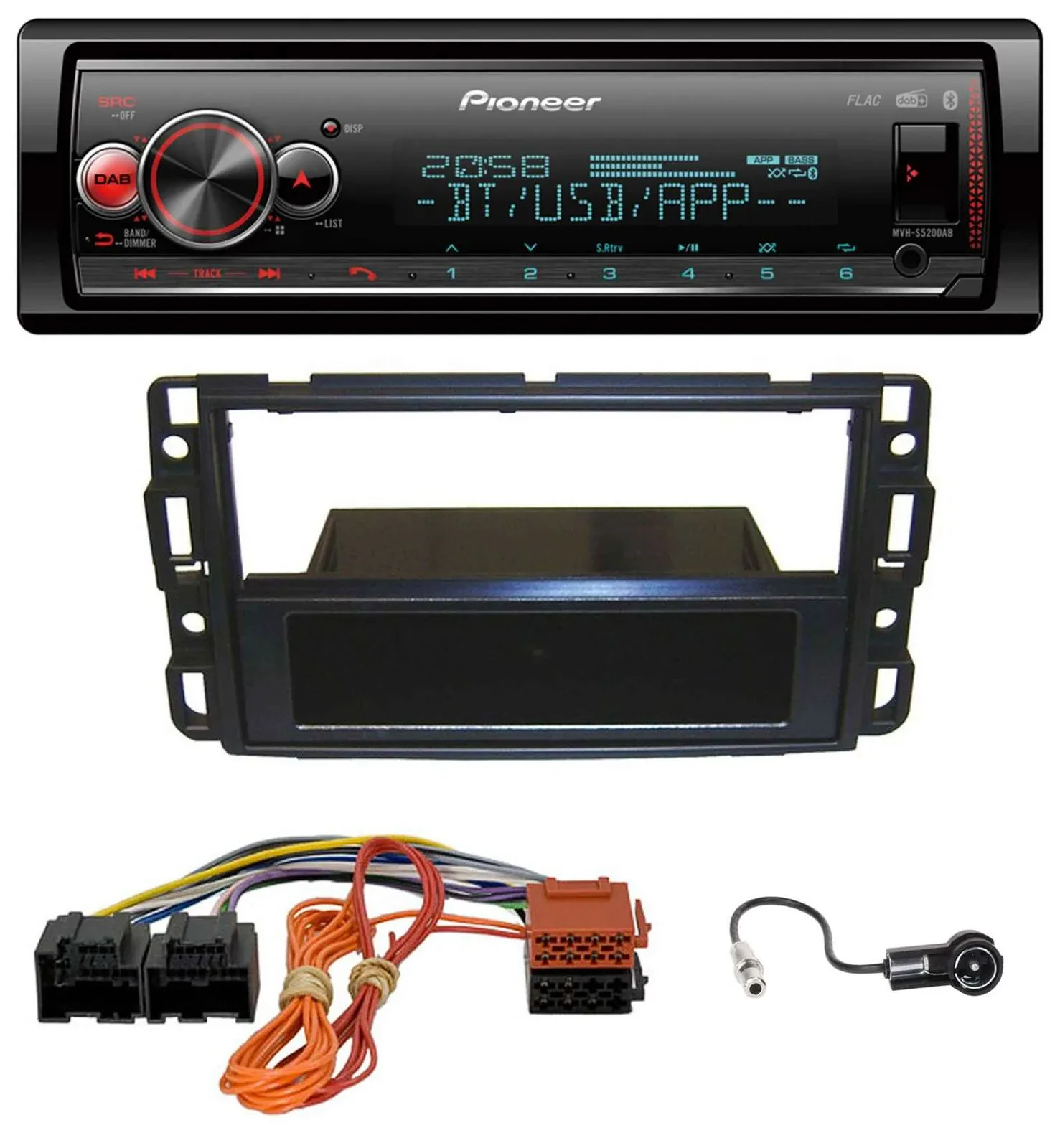 Pioneer Bluetooth USB MP3 DAB Autoradio für Cadillac BLS (2006-2010)