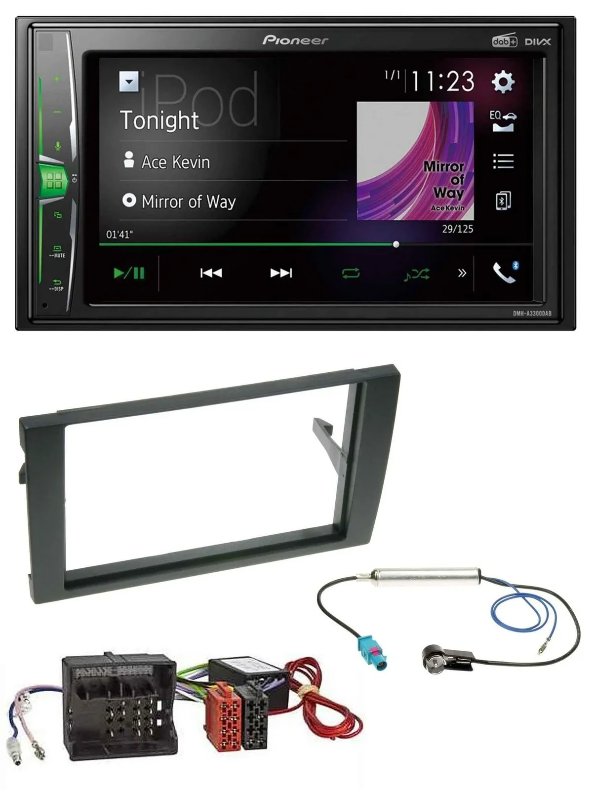 Автомагнитола для Audi A4 B7 Pioneer 2-DIN MP3 DAB USB Bluetooth (2004–2008, для активной системы)