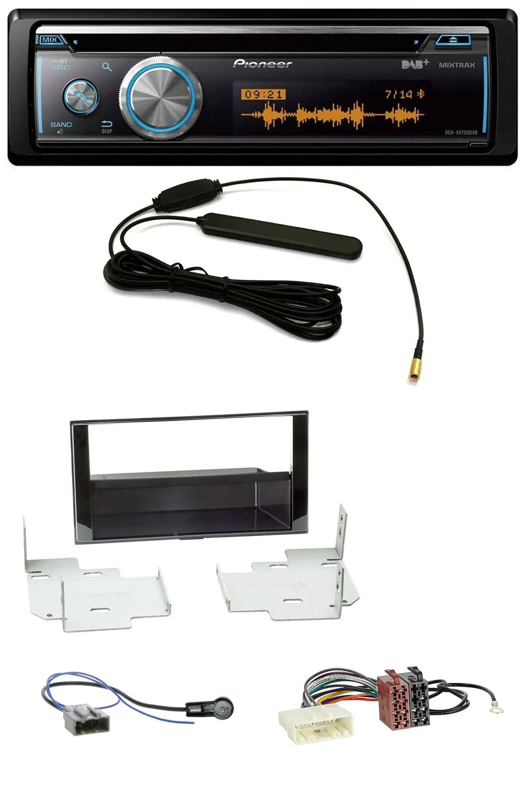 Pioneer CD USB Bluetooth DAB MP3 Autoradio für Nissan Micra (2013-2017) piano