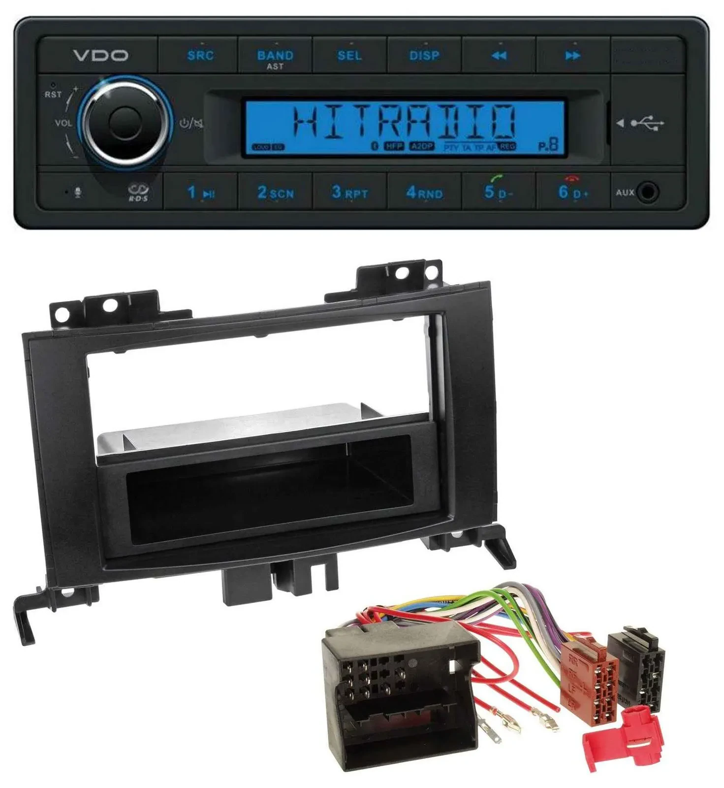 Автомагнитола для Mercedes Sprinter (с 2006) VDO Bluetooth USB AUX MP3 Rubbertouch