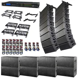 (16) DAS Event-208A Dual 8" Active Line Array Speakers & 218A Dual 18" Subs