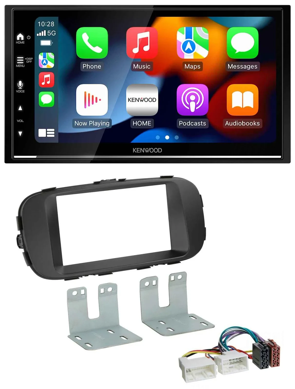 Kenwood DAB USB Bluetooth 2DIN MP3 Autoradio für Kia Soul ab 14 PS schwarz