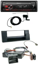 Автомагнитола Pioneer 1-DIN USB DAB MP3 AUX для BMW X5 E53 и 5 Series E39 с нишей и адаптером Quadlock