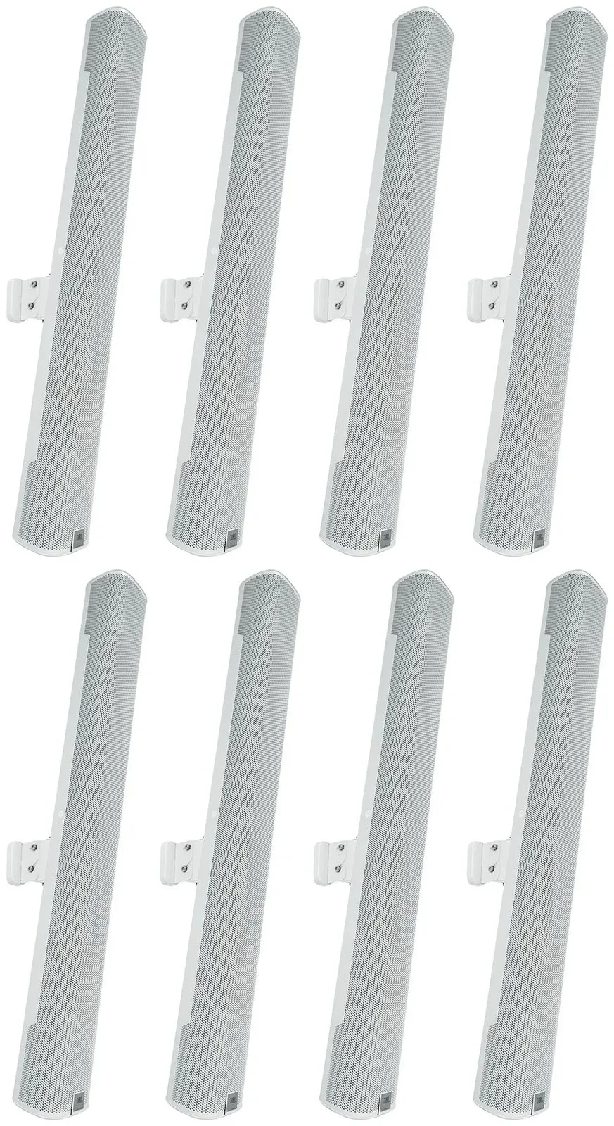 (8) JBL COL800-WH 32" White 70V Commercial Slim Column Wall Mount Array Speakers
