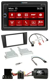 Blaupunkt Bluetooth DAB 2DIN USB DVD Lenkrad Autoradio für Audi A4 1999-2001