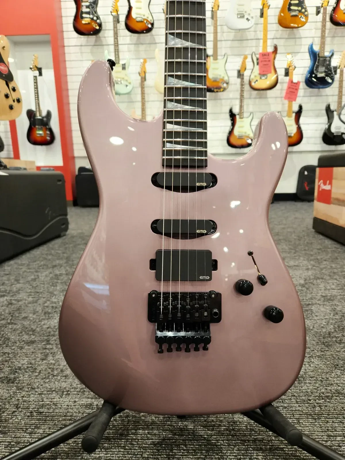 Электрогитара Charvel Custom Shop San Dimas HSS FR эбеновая накладка грифа, цвет Burgundy Mist