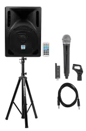 Rockville RPG8BT 8" Church/School Audio Visual Speaker Sound System+Wireless Mic