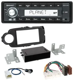 Continental MP3 AUX USB DAB 1DIN Autoradio für Toyota Yaris (11-14) - schwarz