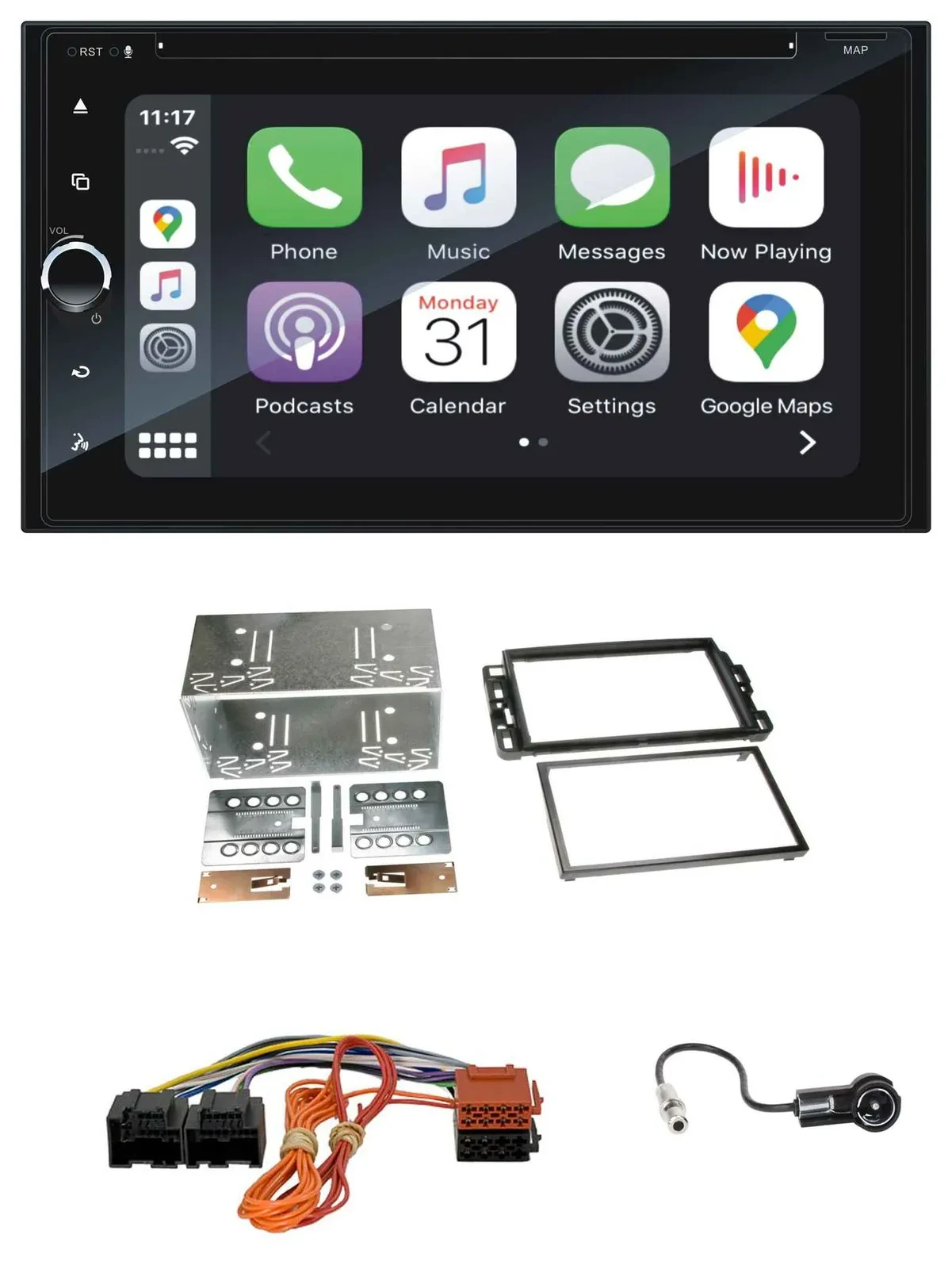 Blaupunkt 2DIN Bluetooth DAB USB DVD MP3 Autoradio für Cadillac BLS (2006-2010)