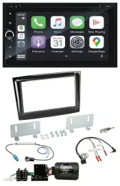 Blaupunkt USB DAB Bluetooth 2DIN TMC Lenkrad Navigation für Fiat Doblo VDO ab 20