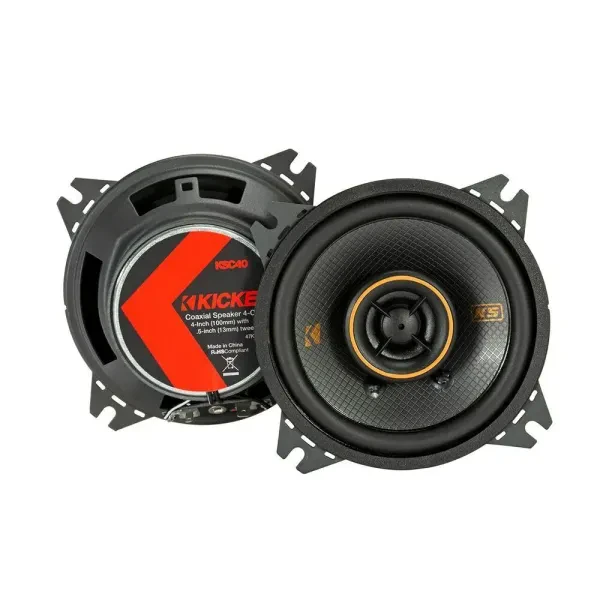Kicker KSC404 75W RMS 4” KS Series 2-Way Coaxial Speakers