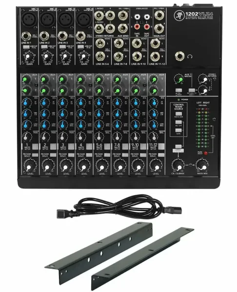 Mackie 1202VLZ4 12-channel Pro Mixer w/ 4 ONYX Preamps+RM1202-VLZ Rack Mount Kit