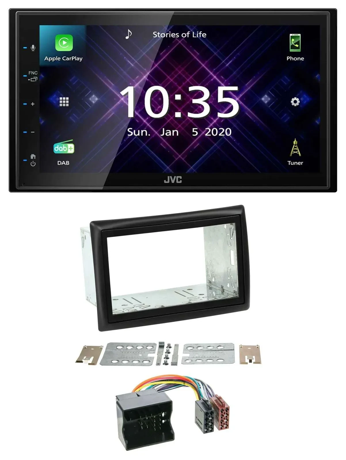 JVC DAB 2DIN MP3 Bluetooth USB Autoradio für Renault Megane 2009-2010