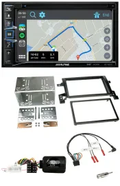 Alpine DAB TMC Bluetooth 2DIN USB Lenkrad Navigation für Suzuki Grand Vitara 200
