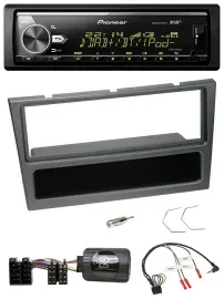 Pioneer Bluetooth USB DAB Lenkrad Autoradio für Opel Corsa C 2000-04 charcoal