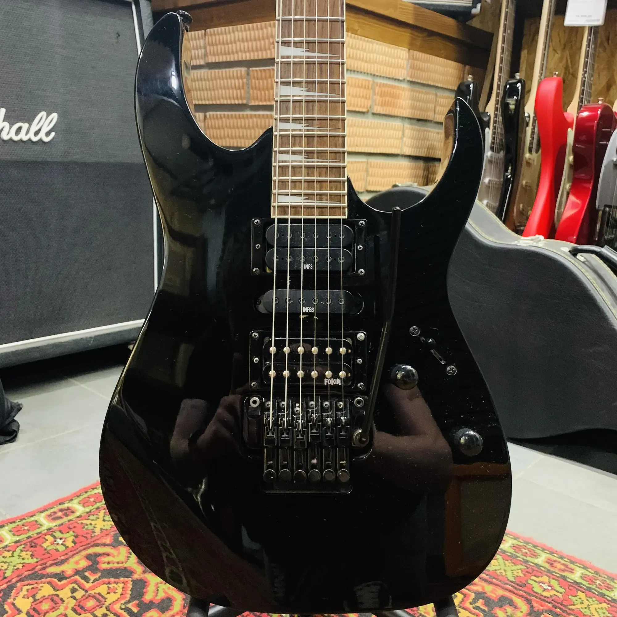 Электрогитара Ibanez RG370 HSH Black Indonesia 2010 W/Gigbag