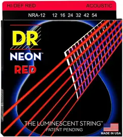 Струны для акустической гитары DR NRA-12 HI-DEF NEON™ 12-54