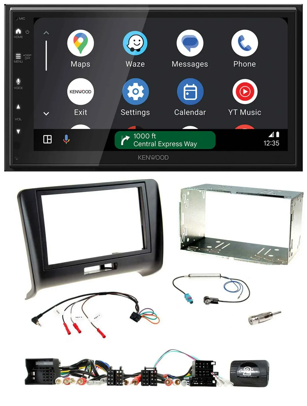 Kenwood DAB Bluetooth USB Lenkrad 2DIN Autoradio für Audi TT 2006-2014