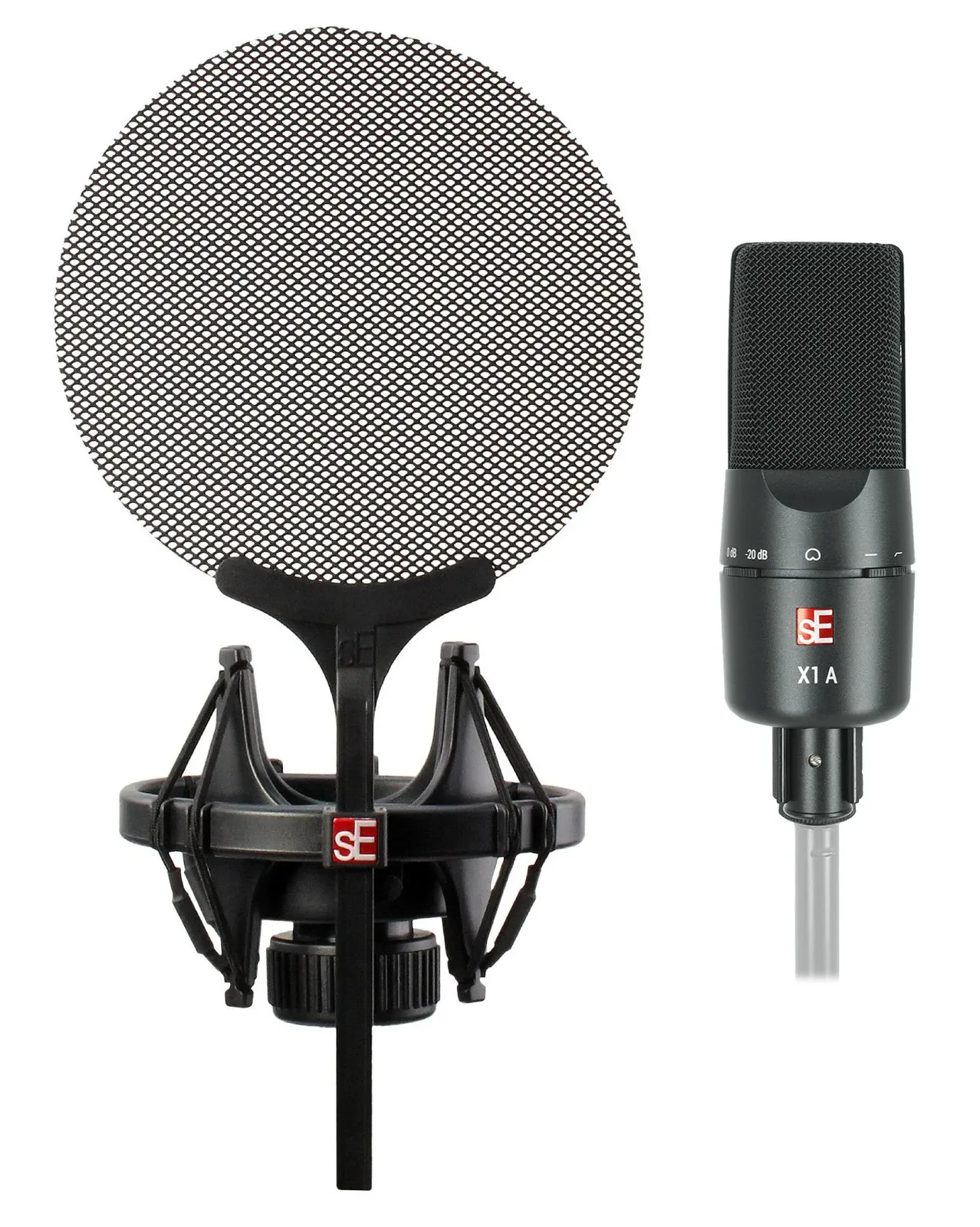 Se Electronics X1 A Recording Cardioid Microphone+Metal Pop Filter+Shock Mount