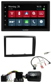 Автомагнитола Blaupunkt 2DIN, Bluetooth, DAB, USB, поддержка кнопок на руле, для Citroen Jumper и Peugeot