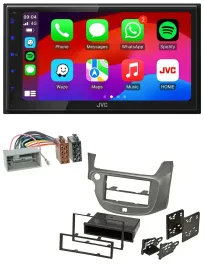 JVC Bluetooth 2DIN MP3 DAB USB Autoradio für Honda Jazz ab 09 silber