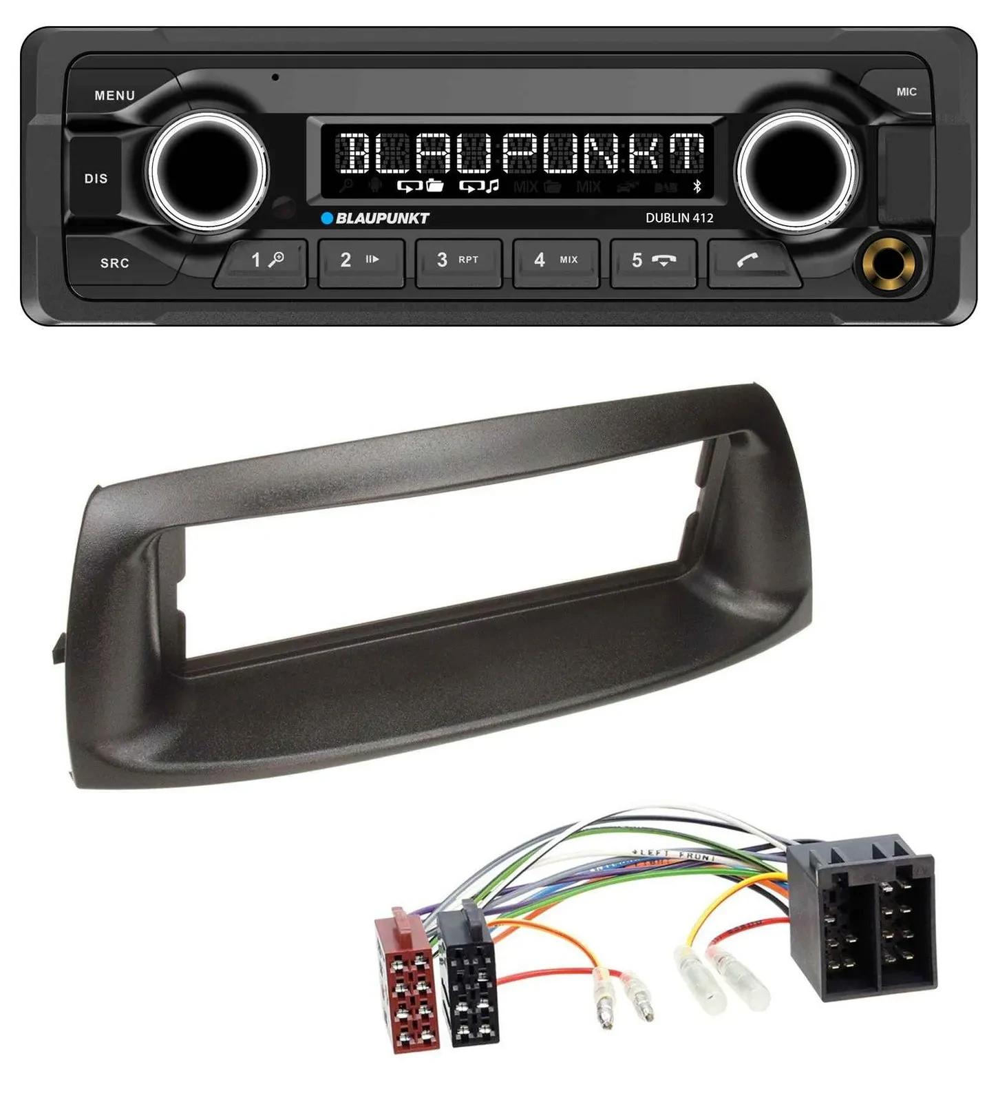 Blaupunkt MP3 Bluetooth USB AUX Autoradio für Fiat Punto (188, 1999-2005)