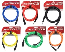 Коммутационный кабель Rockville RCXMB10 Multicolor 3 м (6 штук)