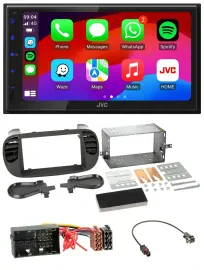 JVC Bluetooth 2DIN MP3 DAB USB Autoradio für Fiat 500 ab 12 soft touch