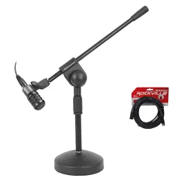 Инструментальный микрофон Audio-technica ATM230 Black со стойкой и кабелем