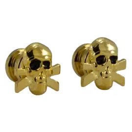 Крепление гитарного ремня Grover S 610G Skull Gold (пара)