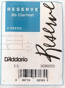 Трость для кларнета Bb Rico Reserve DCR0225