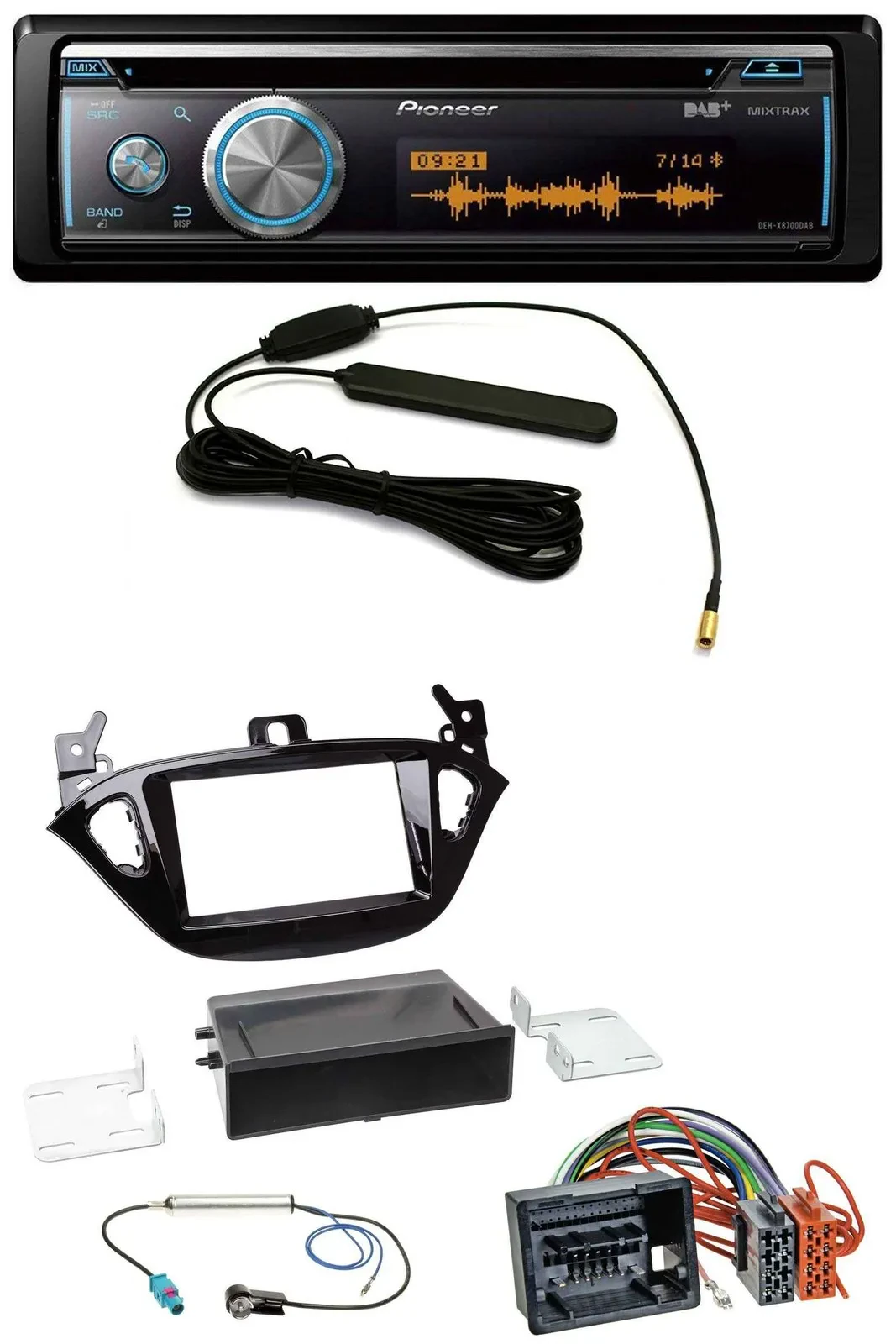 Автомагнитола Pioneer CD USB Bluetooth DAB MP3 для Opel Adam (с 2013) и Corsa E (с 2015)