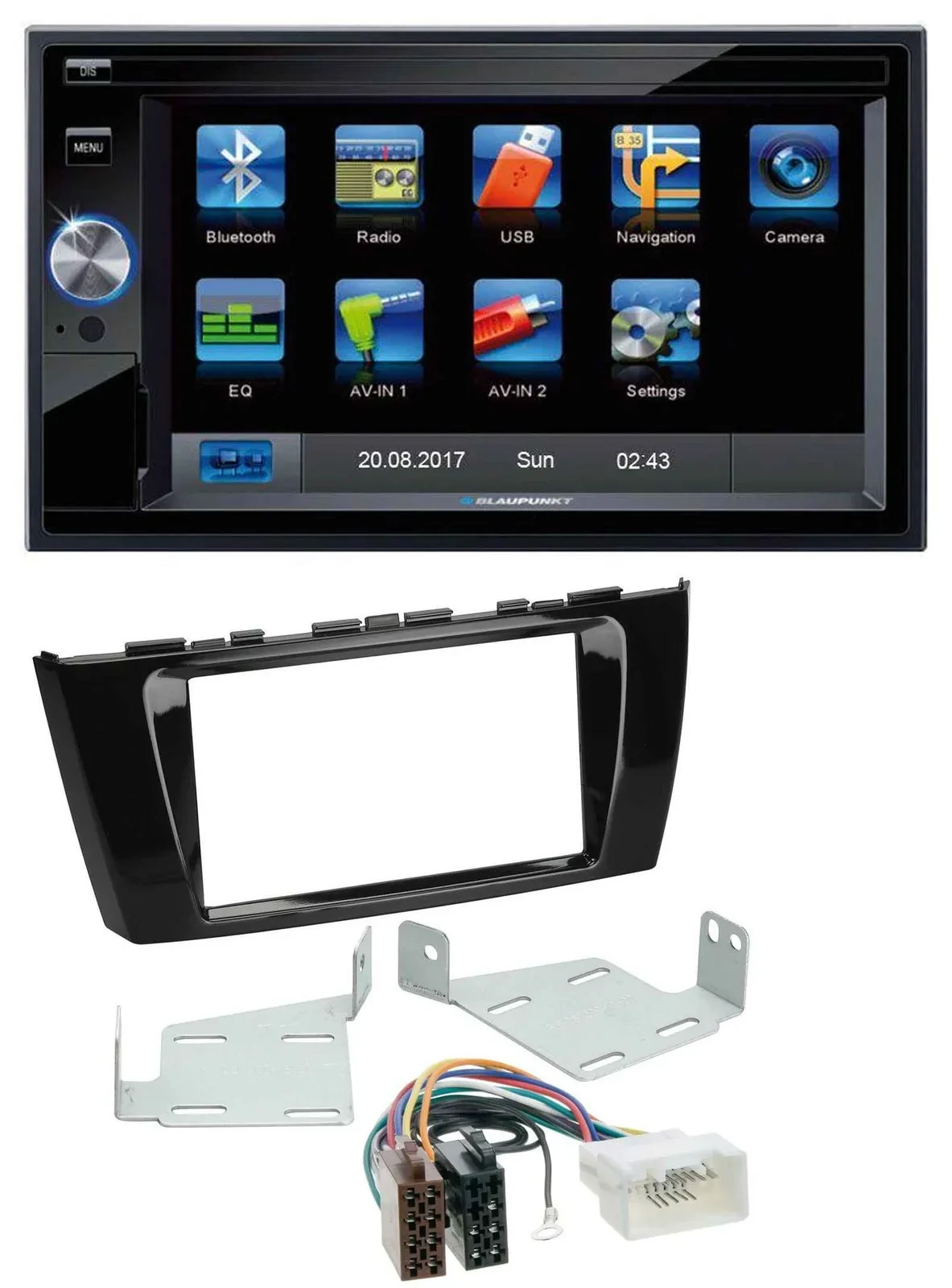 Blaupunkt SD Bluetooth 2DIN MP3 USB AUX Autoradio für Mitsubishi Mirage SpaceSta