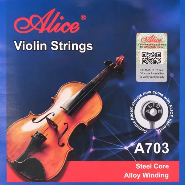 Струны для скрипки Alice A703A Medium 4/4