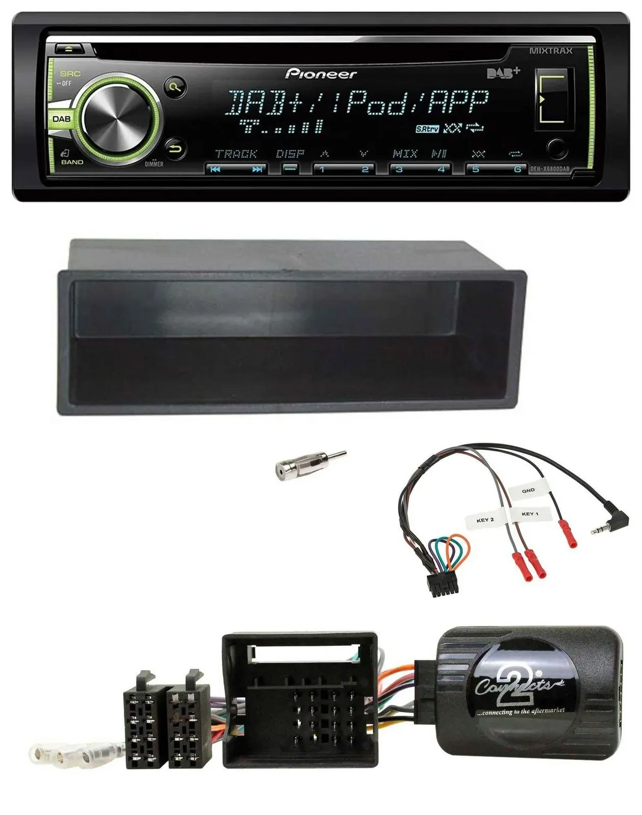 Pioneer DAB USB MP3 Lenkrad CD Autoradio für Citroen C2 2006-2010 C3 2006-2014