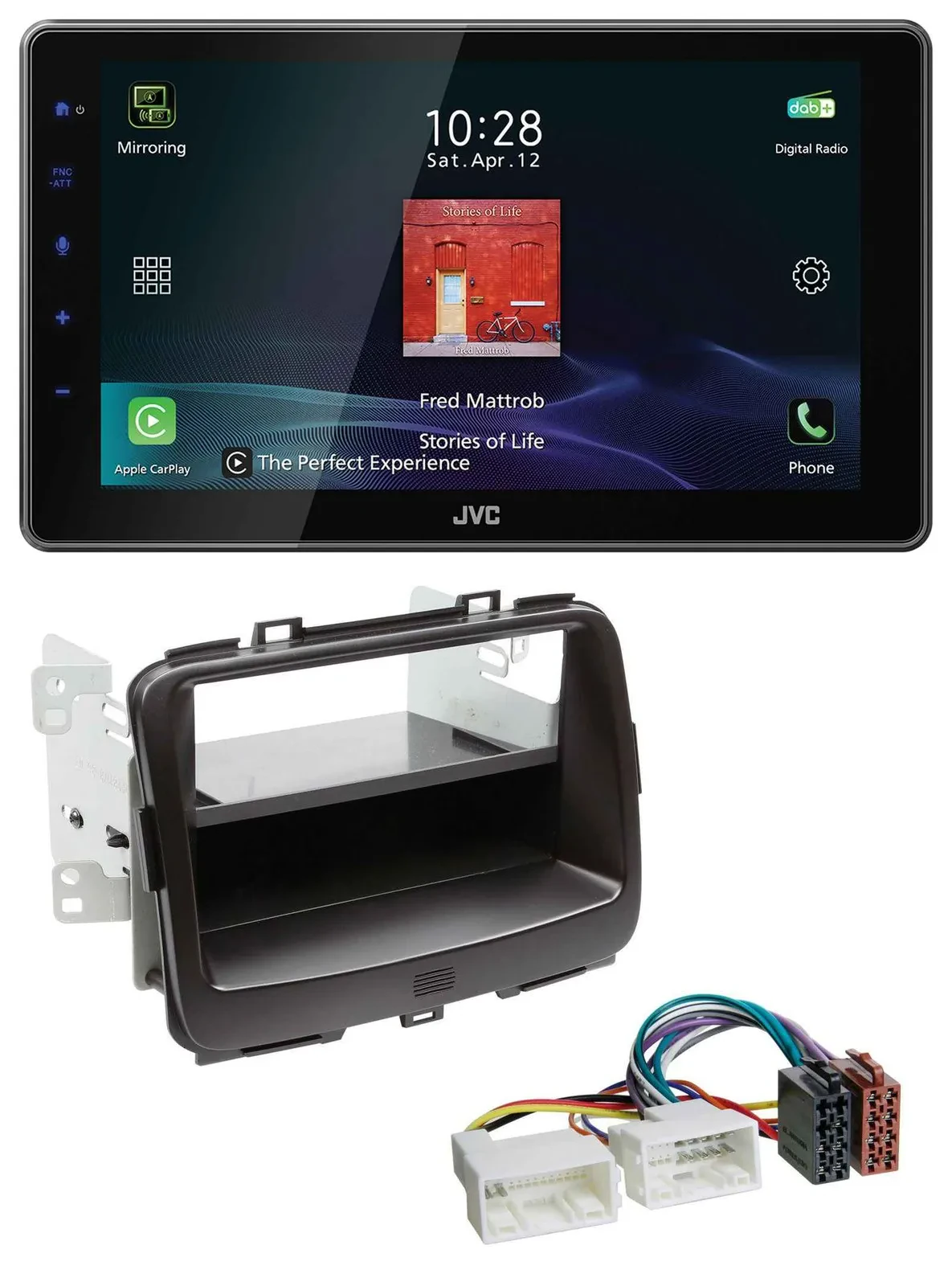 JVC DAB MP3 Bluetooth USB Autoradio für Kia Carens 4 (RP, ab 2013)