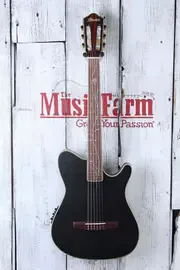 Классическая гитара с подключением Ibanez TOD10N Tim Henson Signature Transparent Black Flat