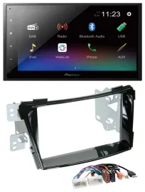 Автомагнитола для Hyundai i40 (с 2011) Pioneer 2-DIN USB Bluetooth DAB MP3 черный (глянцевый)