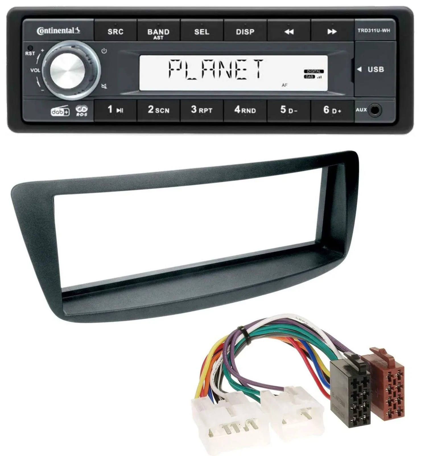 Continental MP3 AUX USB DAB 1DIN Autoradio für Toyota Aygo (AB1, 05-14)