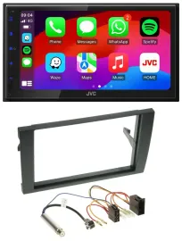 Автомагнитола JVC 2 DIN, Bluetooth, DAB, USB, MP3, для Audi A4 B6/B7 (2001–2008), ISO