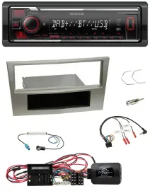 Kenwood Lenkrad Bluetooth USB DAB Autoradio für Opel Corsa D satin-stone 09-14