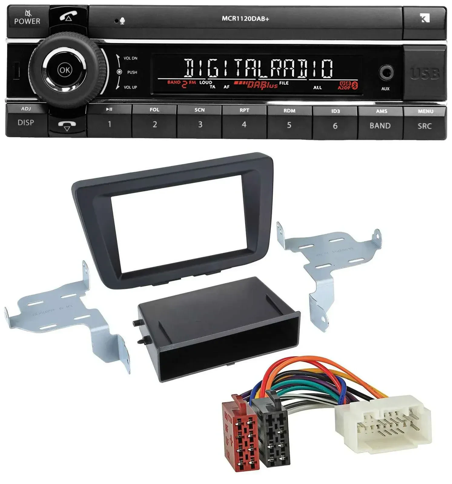 Kienzle Bluetooth MP3 USB DAB Autoradio für Suzuki Baleno (EW, ab 2016)