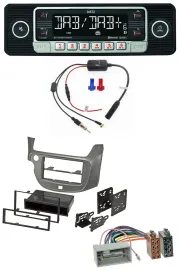 Dietz MP3 DAB Bluetooth USB Autoradio für Honda Jazz (ab 2009) - silber