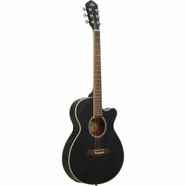 Oscar Schmidt OG8CEB Folk Style Cutaway Acoustic-Electric Guitar - Black