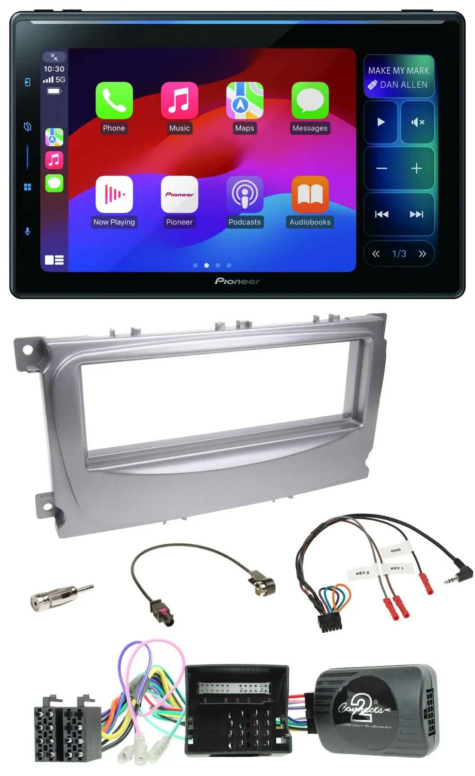 Pioneer Bluetooth DAB Lenkrad USB Autoradio für Ford S-Max Mondeo Can-Bus 07-14