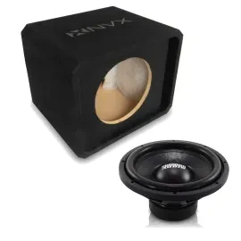 NVX NE121P Single 12" Slot Ported 3/4" MDF Sub Enclosure w/ E Series Subwoofer